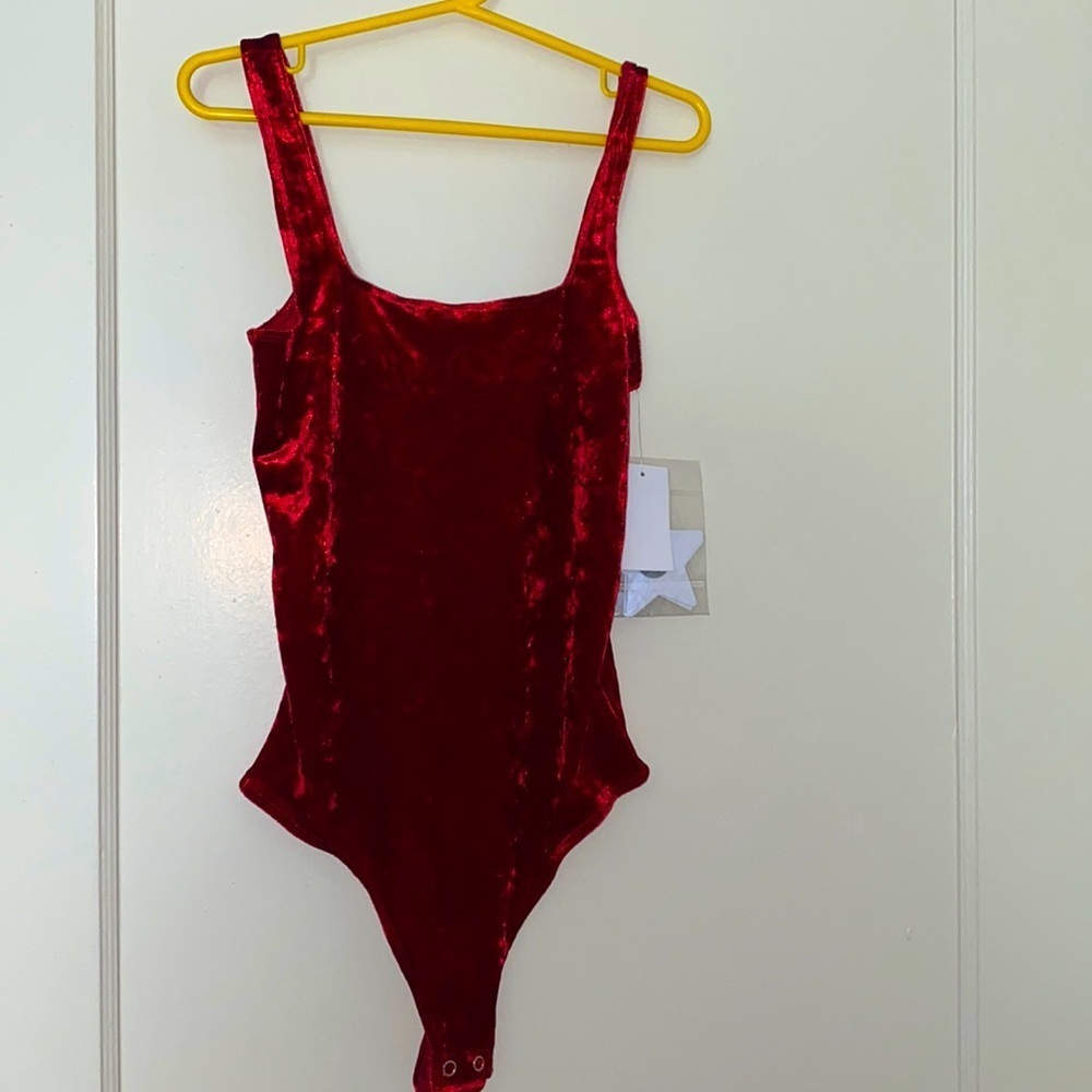 NWT Good American red bodysuit size: 1